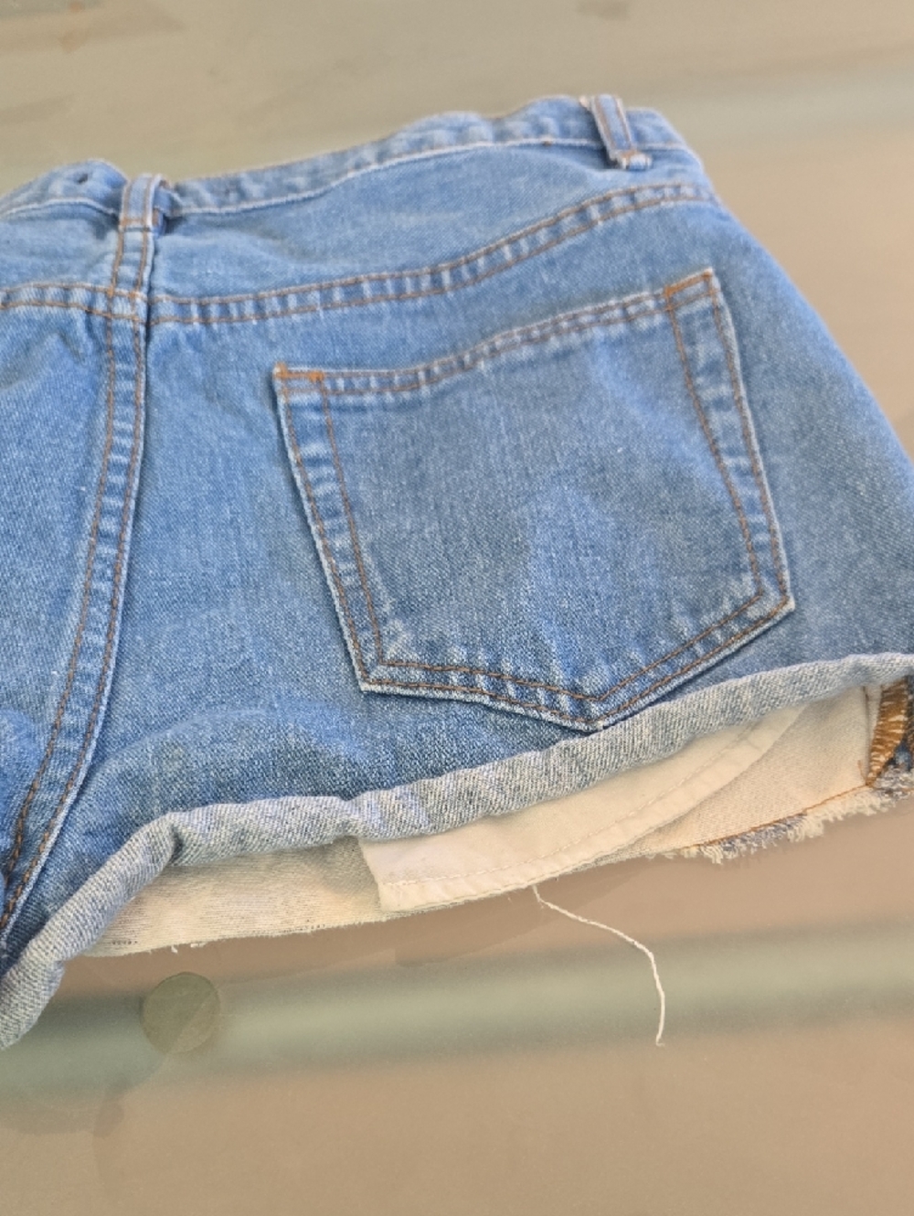 Denim American Flag Patchwork Women’s Shorts - Picture 6 of 7